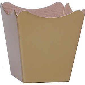 Cachepot Paper Liso Pote 11 Ouro 11X11X9CM Pacote com 10 Unidades