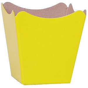 Cachepot Paper Liso Pote 15 Amarelo 16X17X11CM Pacote COM/10