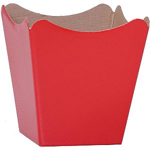 Cachepot Paper Liso Pote 15 Vermelho 16X17X11CM - Pacote com 10 Unidades