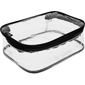Estojo BOX PVC Color Cristal Preto