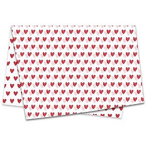 Papel Seda Decorado 49X69CM AMO Você - Pacote com 50 Unidades