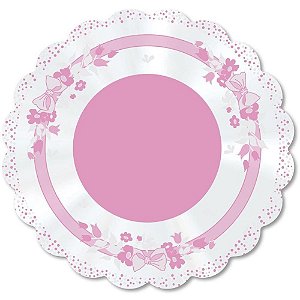 Poli Redondo 38CM com Laço Rosa Pacote com 50 Unidades