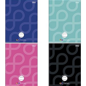 Caderno Brochurão Capa Dura Neuro 80 Folhas Pauta Ampliada Pacote COM/05