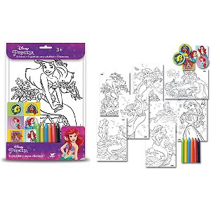 Brinquedo para Colorir KIT Pintura Ariel 26 CM X 19 CM 20 Peças