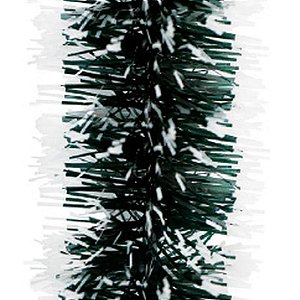 Festão de Natal PVC 5X200CM Verde Nevado Pacote com 12