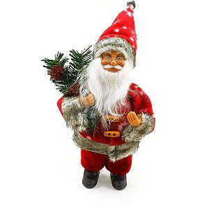 Papai Noel Decorativo 25CM Casaco Abotoado