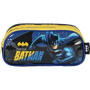 Estojo Duplo Batman Tecido Azul