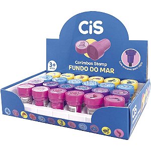 Carimbo Pedagogico CIS STAMP Fundo do MAR Display com 24