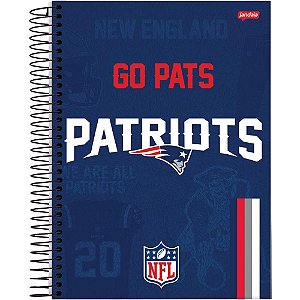 Caderno 10X1 Capa Dura NFL 160FLS. PCT.COM 04