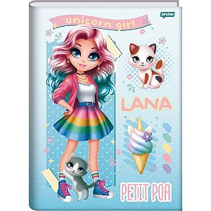 Caderno Brochura 1/4 Capa Dura Petit Poa 80 Folhas PAQCOTE3 com /05