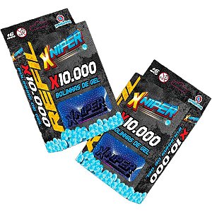 Lancador Refil Xniper C/10MIL Bolas GEL