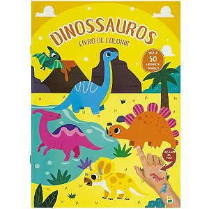 Livro Brinquedo Ilustrado Tatuagens Dinossauros 50 Adesivos