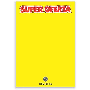 Cartaz para Marcação Oferta Gigante 64X44CM Amarelo Pacote com 10