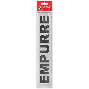 Placa de Sinalização Empurre 5X25CM Pacote com 5 Unidades