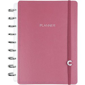 Caderno Inteligente Planner Médio Guava 168 Folhas com Divisórias e Adesivos
