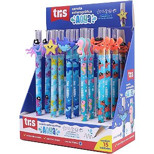 Caneta Esferográfica TRIS Aqua 1.0MM 5 Modelos Display C/15