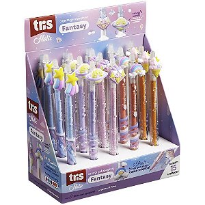 Caneta GEL TRIS Fantasy Apagável 0.7MM com Toppers Divertidos - Display  com 15