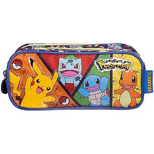 Estojo Simples Pokémon X2-A com TRÊS Divisões e Puxadores Personalizados