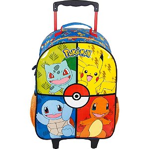 Mochila Infantil com Rodinha Pokémon X1-B Grande - 16 Polegadas