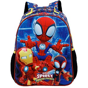 Mochila Infantil Spidey 16" com Painel Frontal 3D