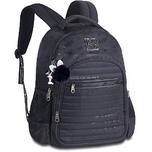 Mochila Rebecca Bonbon Estampa Holográfica Grande - Rosa, Lilás e Preto