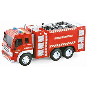 Carrinho a Fricção CITY Rescue Bombeiro com LUZ e Som