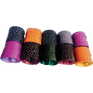 Fitilho Decorado 5MM X 50M Multicolor Sortido - Pacote com 10 Unidades