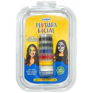 Pintura Facial Cremosa - 6 Cores de 4G Cada para Criações Artísticas