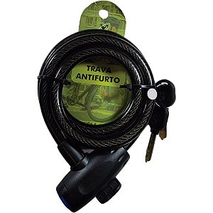 Acessório para Bicicleta Trava ANTI-FURTO com 2 Chaves - 120CM