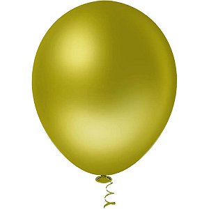 Balão Liso GF Nº 9 Verde Oliva PIC PIC – Pacote com 50 Unidades