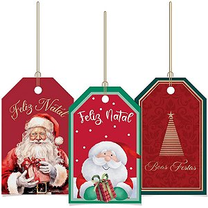 Etiqueta para Presente TAGS DE/PARA 5X8 CM - Pacote com 12 Unidades