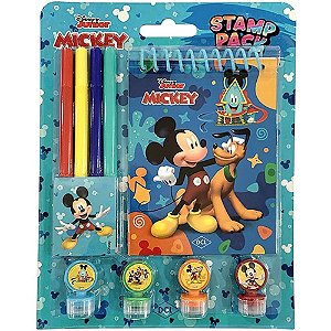 Livro Infantil de Colorir STAMP PACK Mickey com Carimbos