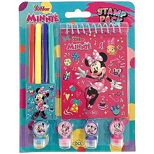 Kit Infantil de Colorir STAMP PACK Minnie com Carimbos e Canetinhas