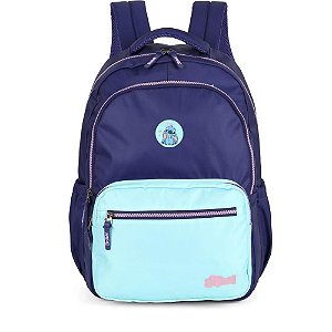Mochila STITCH Roxa G com Compartimento para Notebook