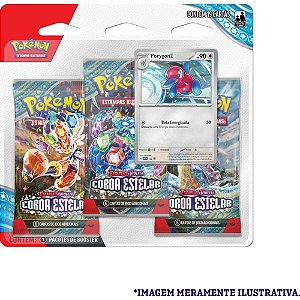 Jogo de Cartas Pokémon EV07 Coroa Estelar - Blister com 3 Unidades