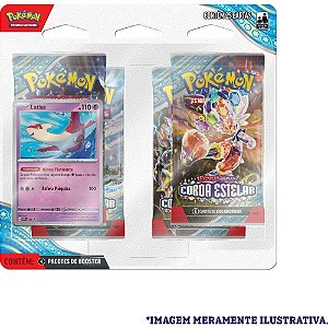 Jogo de Cartas Pokémon EV07 Coroa Estelar Blister com 4 Unidades