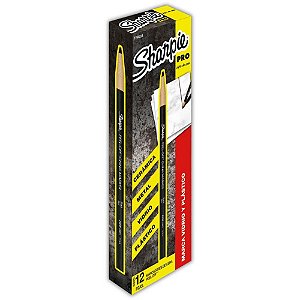 Lápis Dermatográfico Sharpie PRO Preto – Caixa com 12 Unidades