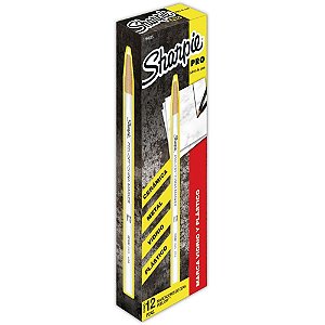 Lápis Dermatográfico Sharpie PRO Branco - Caixa com 12 Unidades