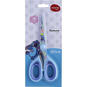 Tesoura Escolar STITCH 13 CM com Capa Protetora