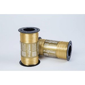 Fita de Cetim 4MM X 100M Dupla Face Ouro T900
