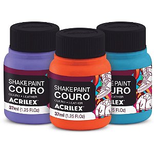 Tinta para Couro Shake Paint 37ML Amarelo Ouro – Pacote com 6 Unidades