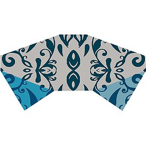 Toalha Plástica 80X80CM Arabesco Prata - Pacote com 10 Unidades