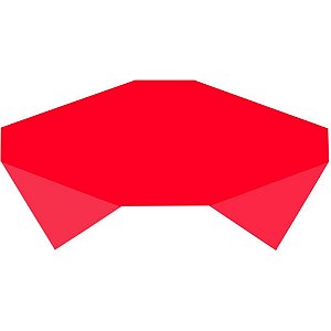 Toalha Plástica 80X80 CM Vermelha - Pacote com 10 Unidades