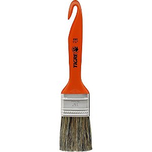 Trincha de Pintura 695 Média Cerda GRIS 1,5" - Linha Econômica - Pacote com 12 Unidades