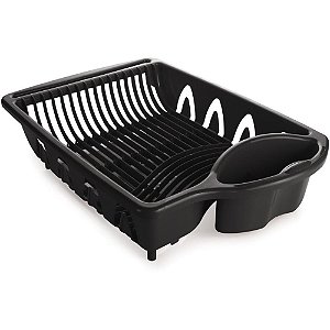 Organizador de Cozinha Escorredor de Louça Preto