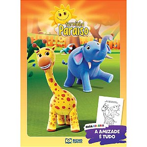 Livro Infantil para Colorir Turminha Paraíso 10 Páginas Pacote com 8