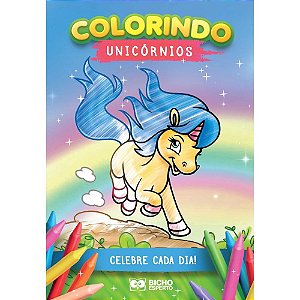 Livro Infantil para Colorir Unicórnios 10 Páginas Pacote com 10