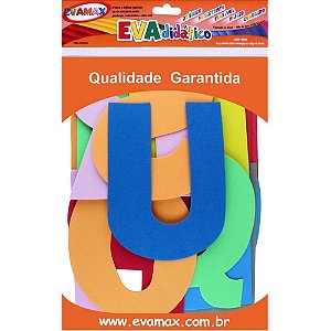 Material Didático EVA Letras Grandes 21CM - 31 Peças Coloridas