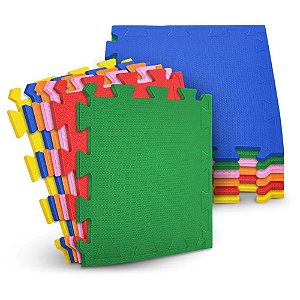 Tatame EVA Evamax 50X50CM 10MM Sortido – Pacote com 12 Placas