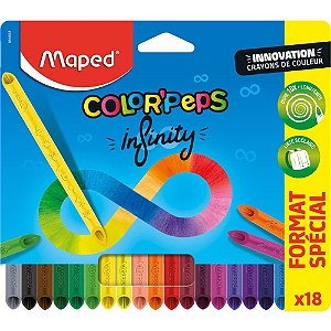 Lápis de COR Redondo Color PEPS INFINITY 18 Cores Pacote com 6
